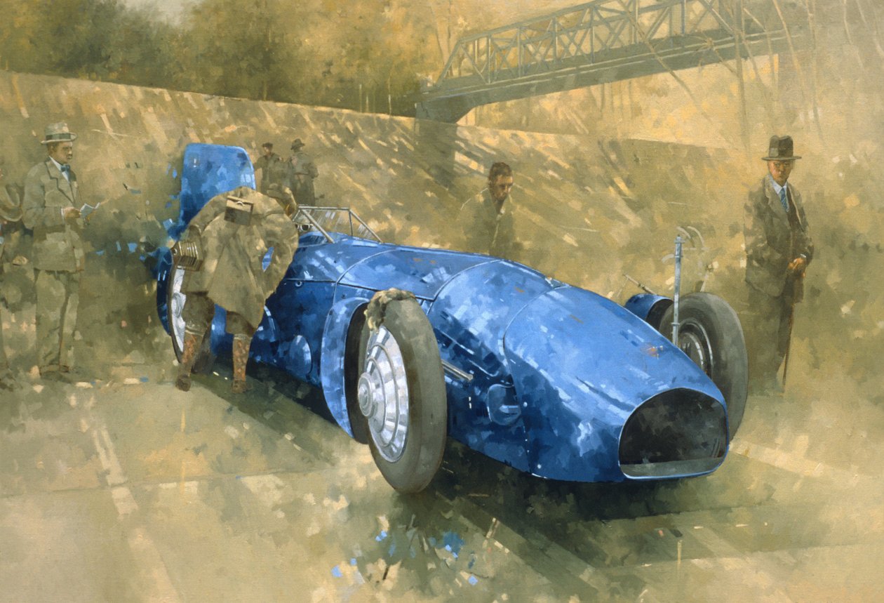 Bluebird at Brooklands (olaj, vászon) alkotó: Peter Miller