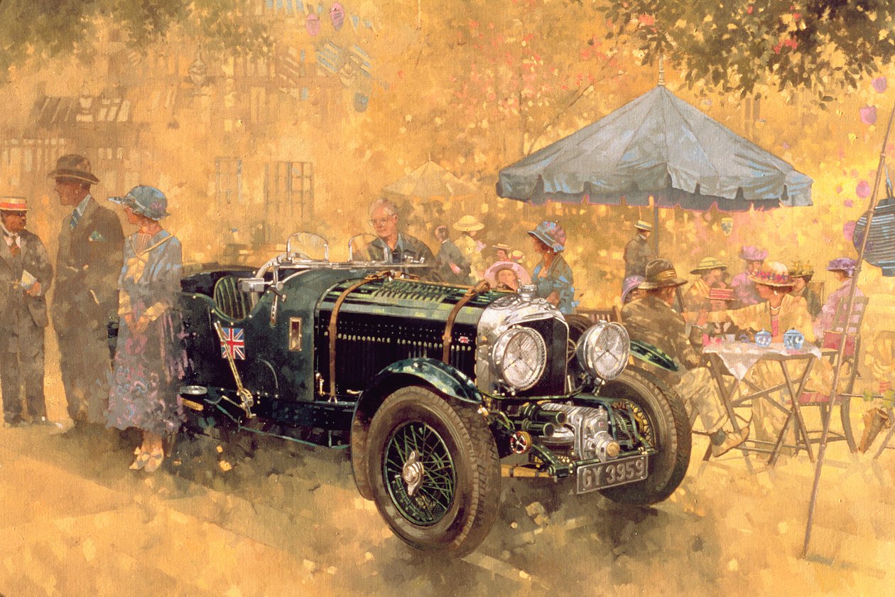 Kerti parti a Bentley-vel (olaj, vászon) alkotó: Peter Miller