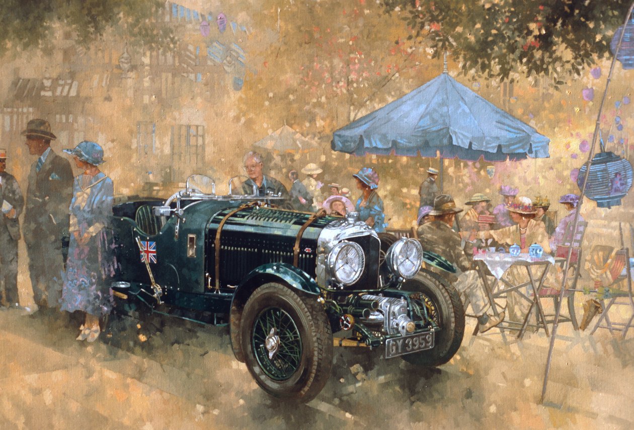Kerti parti a Bentley-vel (olaj, vászon) alkotó: Peter Miller