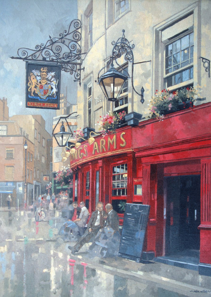 The Kings Arms, Shepherd Market, London (olaj, vászon) alkotó: Peter Miller
