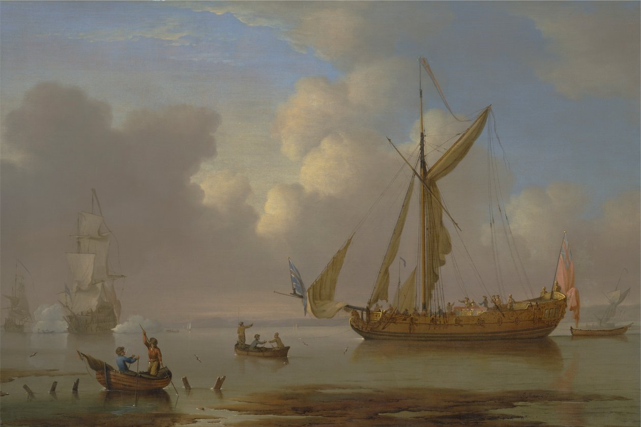 Királyi jacht Becalmed horgonynál alkotó: Peter Monamy
