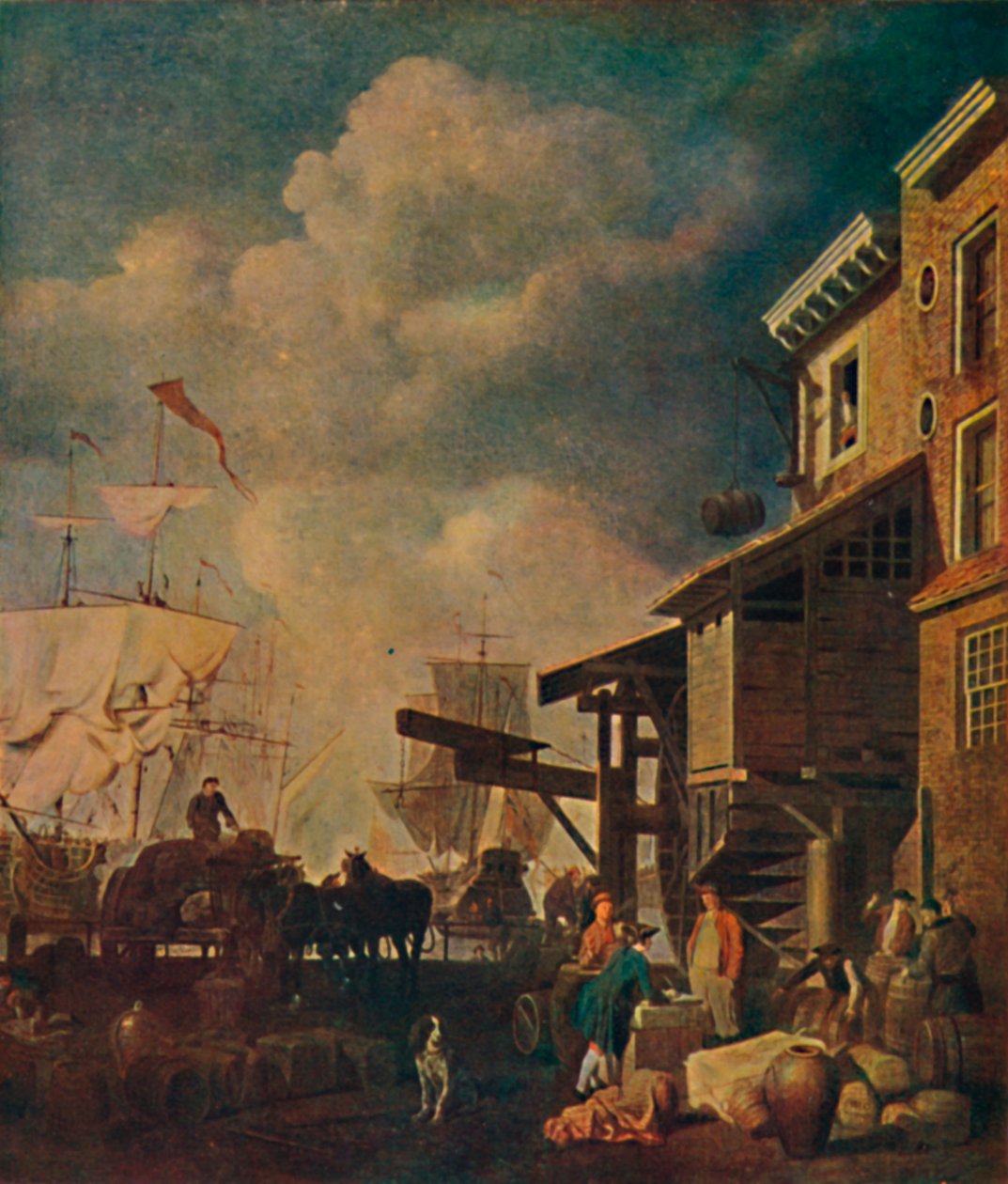 The Old East India Wharf, London Bridge, 1700-1740, 1904 alkotó: Peter Monamy