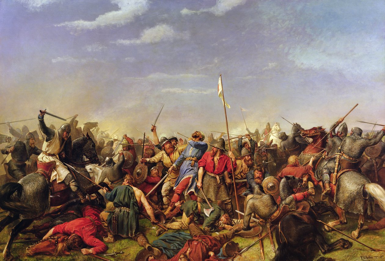 Stamford Bridge-i csata alkotó: Peter Nicolai Arbo