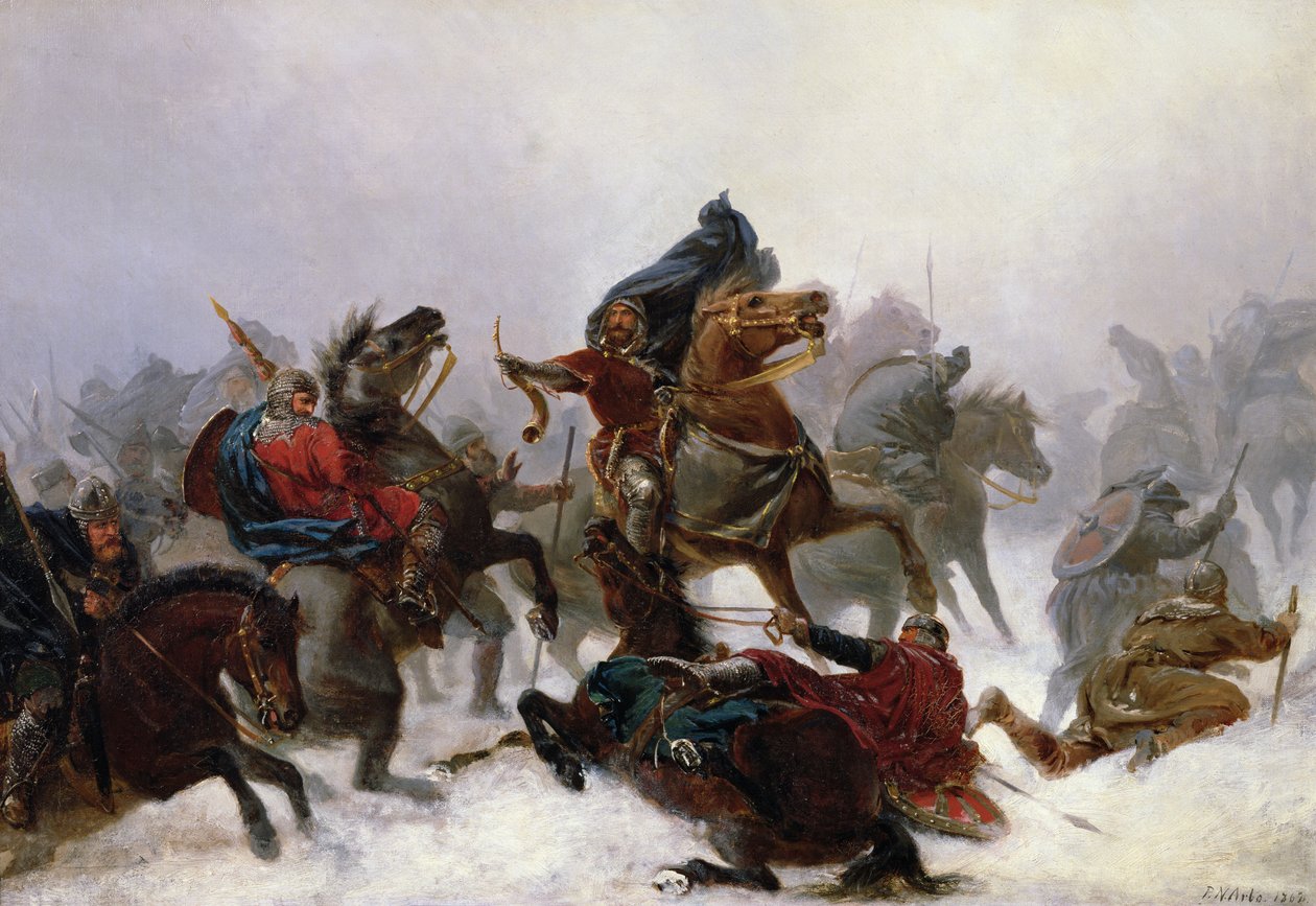 Sverre király megszökik alkotó: Peter Nicolai Arbo