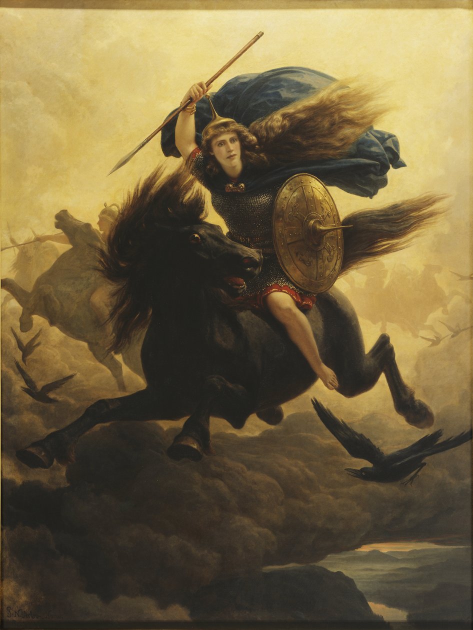 Les valkyries – The Walkueren (Valkyrien), szerző: Arbo, Peter Nicolai (1831-1892). Olajfestmény alkotó: Peter Nicolai Arbo