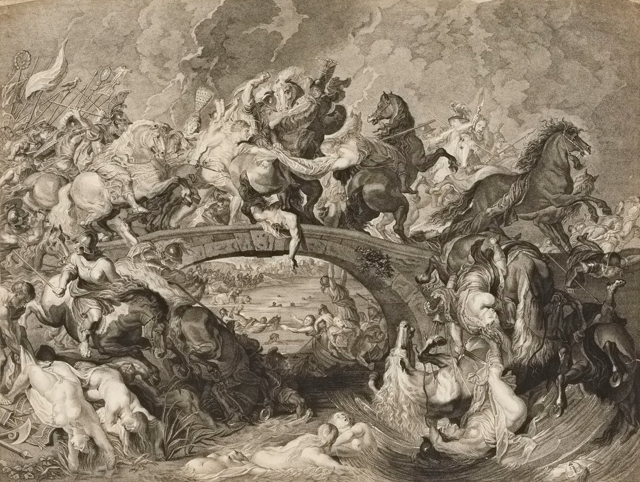 Az amazonok csatája (metszet) alkotó: Peter Paul (after) Rubens