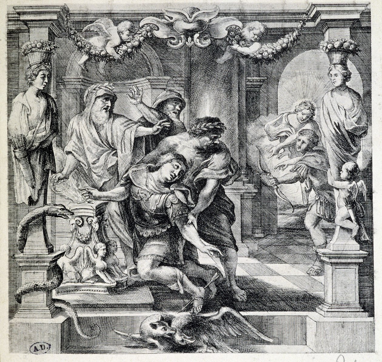 Akhilleusz halála Pierre Paul (Pierre-Paul) Rubens (vagy Peter Paul vagy Petrus Paulus) (1577-1640) után, Flandria alkotó: Peter Paul (after) Rubens