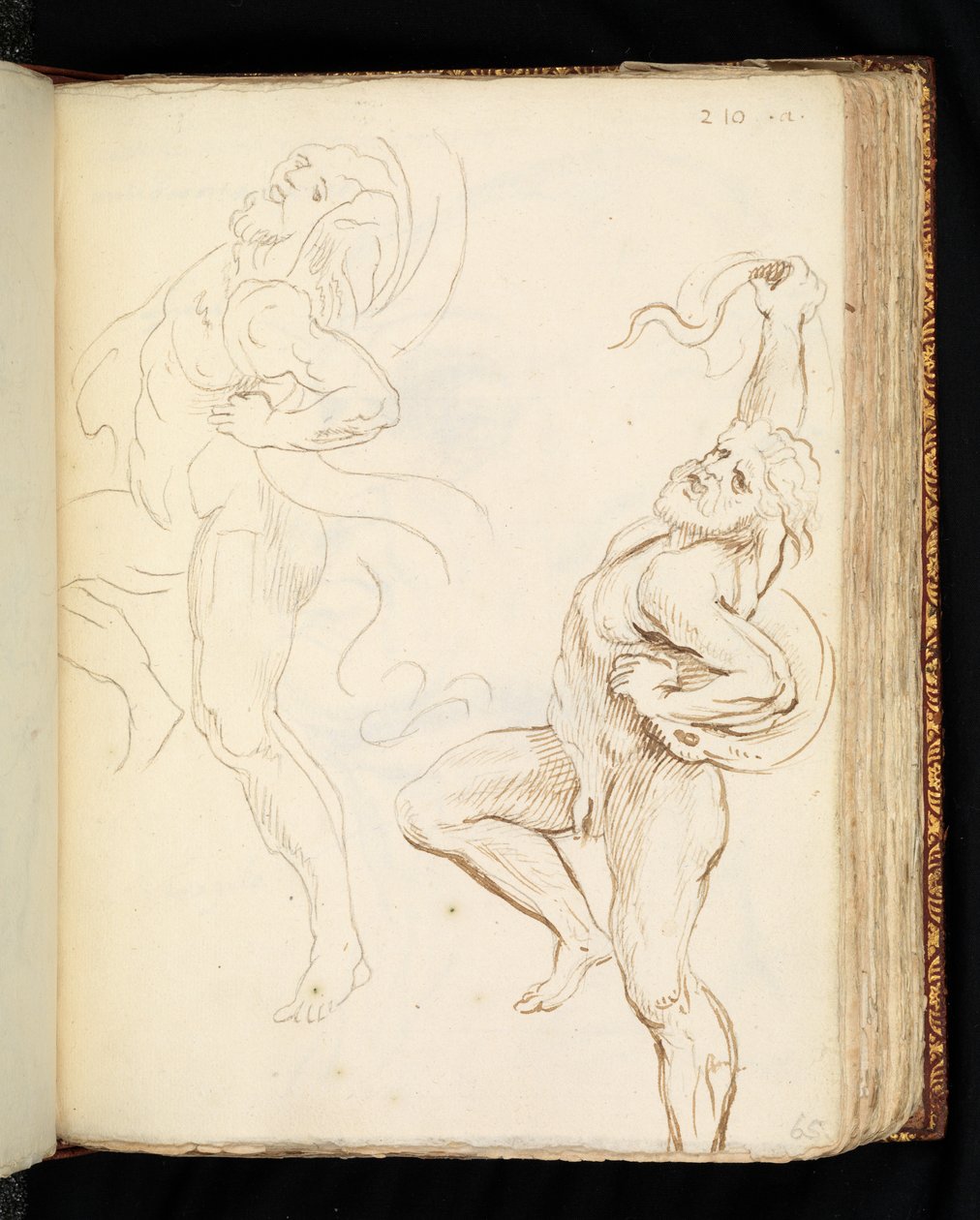 Két tanulmány Laocoonról, az egyikben a kígyókat drapériává alakították át (grafit, toll és barna tinta fektetett papíron) alkotó: Peter Paul (after) Rubens