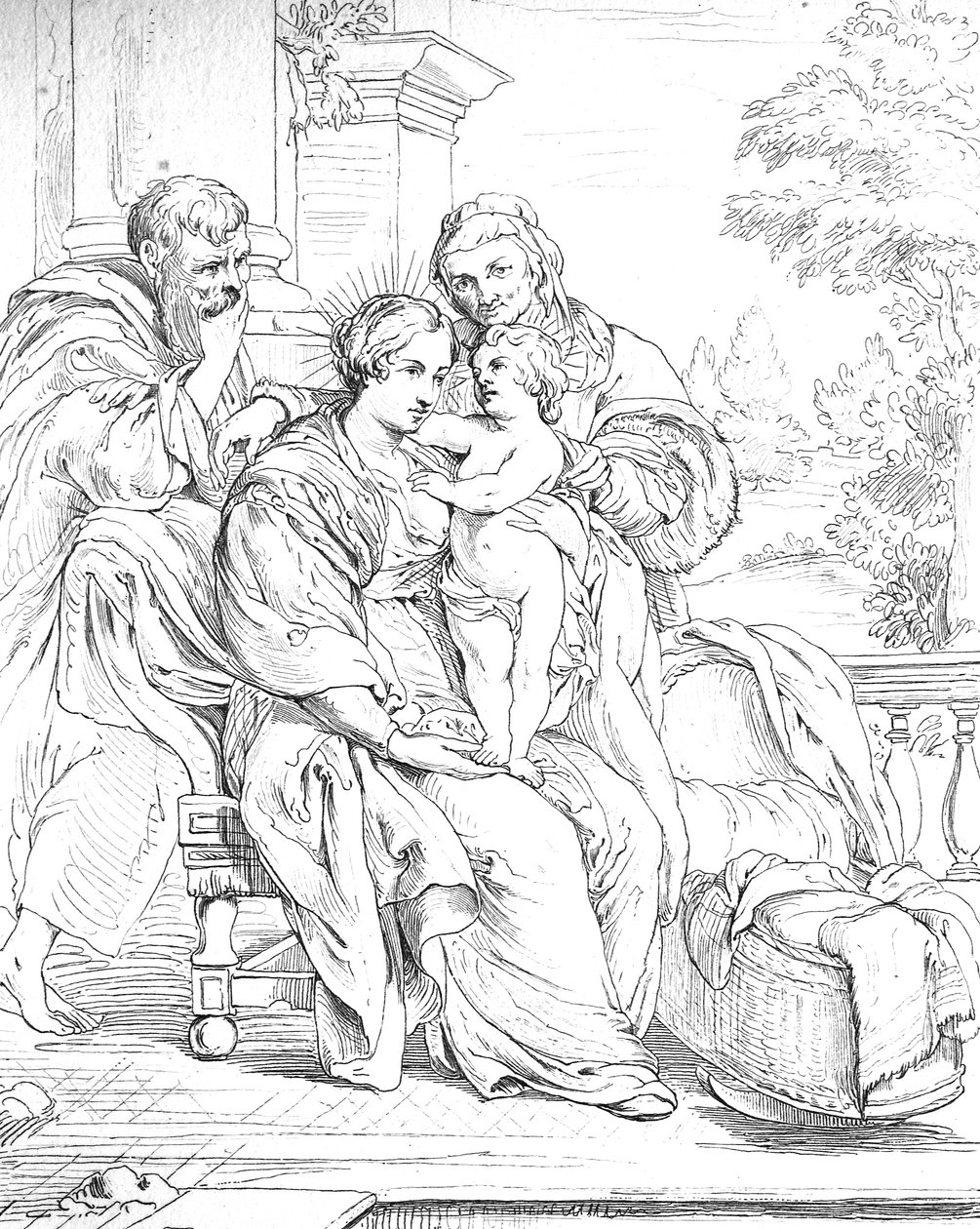 a szent család alkotó: Peter Paul (after) Rubens
