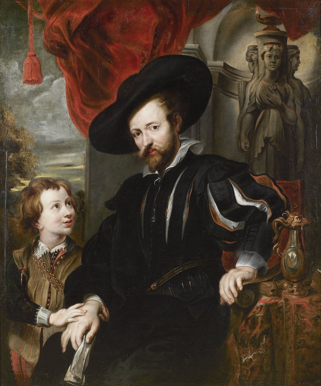 ""Peter Paul Rubens festő (1577-1640) és fia, Albert portréja