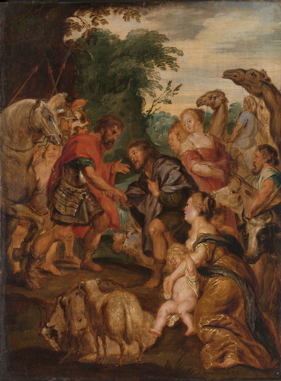 Jákob és Ézsau megbékélése alkotó: Peter Paul Rubens (after)