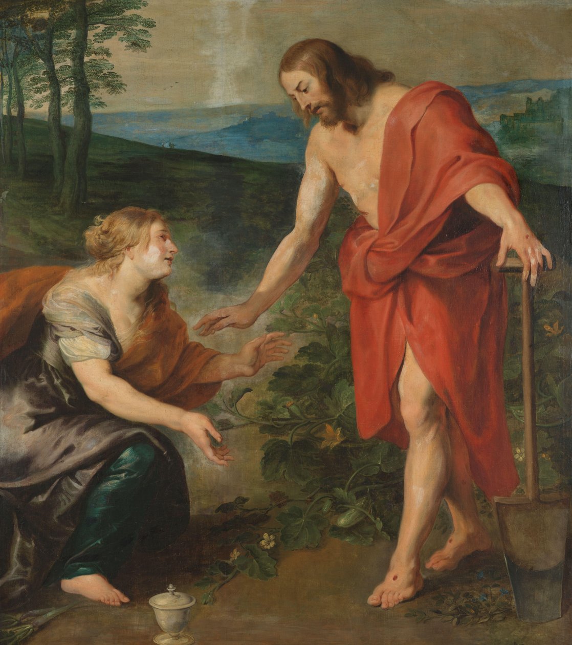 Krisztus megjelenik Mária Magdolnának, mint kertész (Noli me Tangere) alkotó: Peter Paul Rubens (workshop of)
