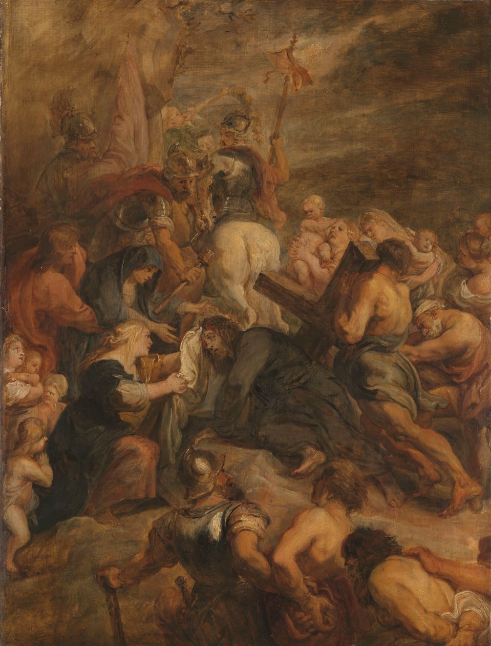Krisztus a golgotai úton alkotó: Peter Paul Rubens (workshop of)
