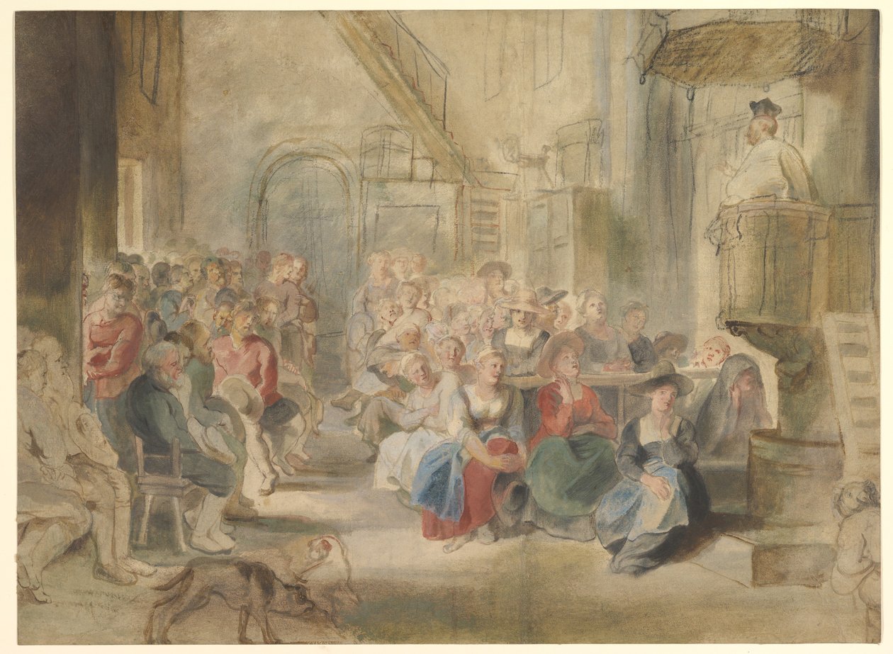 Beszéd egy falusi templomban, 1630 körül alkotó: Peter Paul Rubens