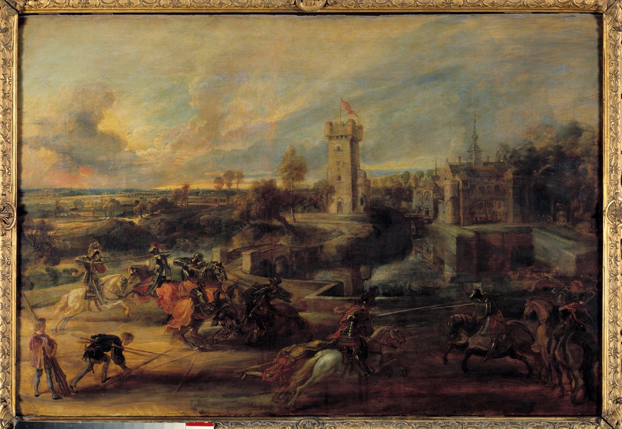 Verseny a Steen Castle (középkor) gödreinek közelében. Pierre Paul (Pierre-Paul) Rubens (vagy Peter Paul vagy Petrus Paulus) flamand festménye (1577-1640) alkotó: Peter Paul Rubens