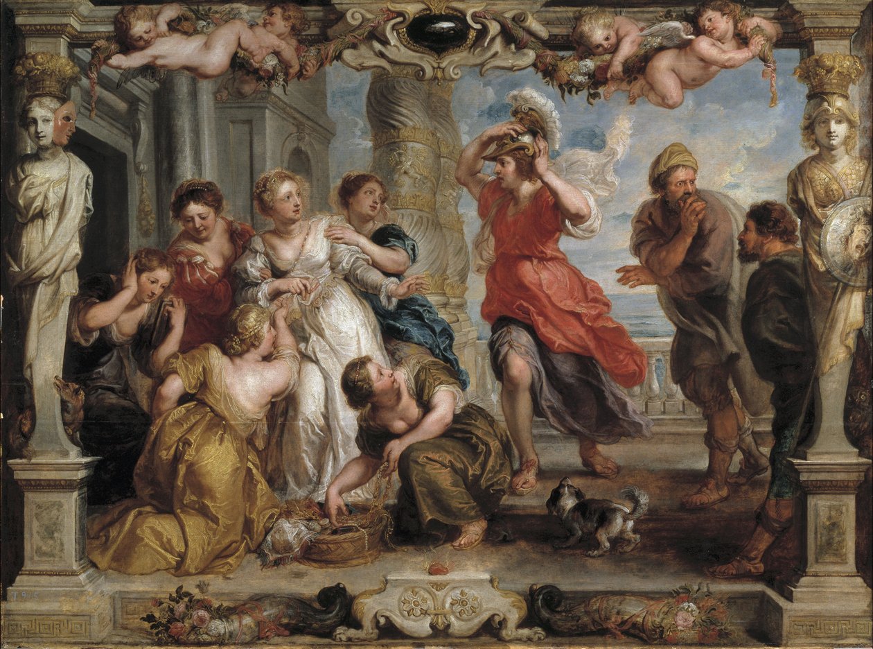 Akhilleust Ulysses fedezte fel Lycomedes lányai között Skyrosban, 1630-1635 alkotó: Peter Paul Rubens