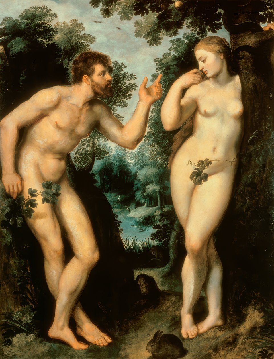 Ádám és Éva a tudás fája alatt alkotó: Peter Paul Rubens