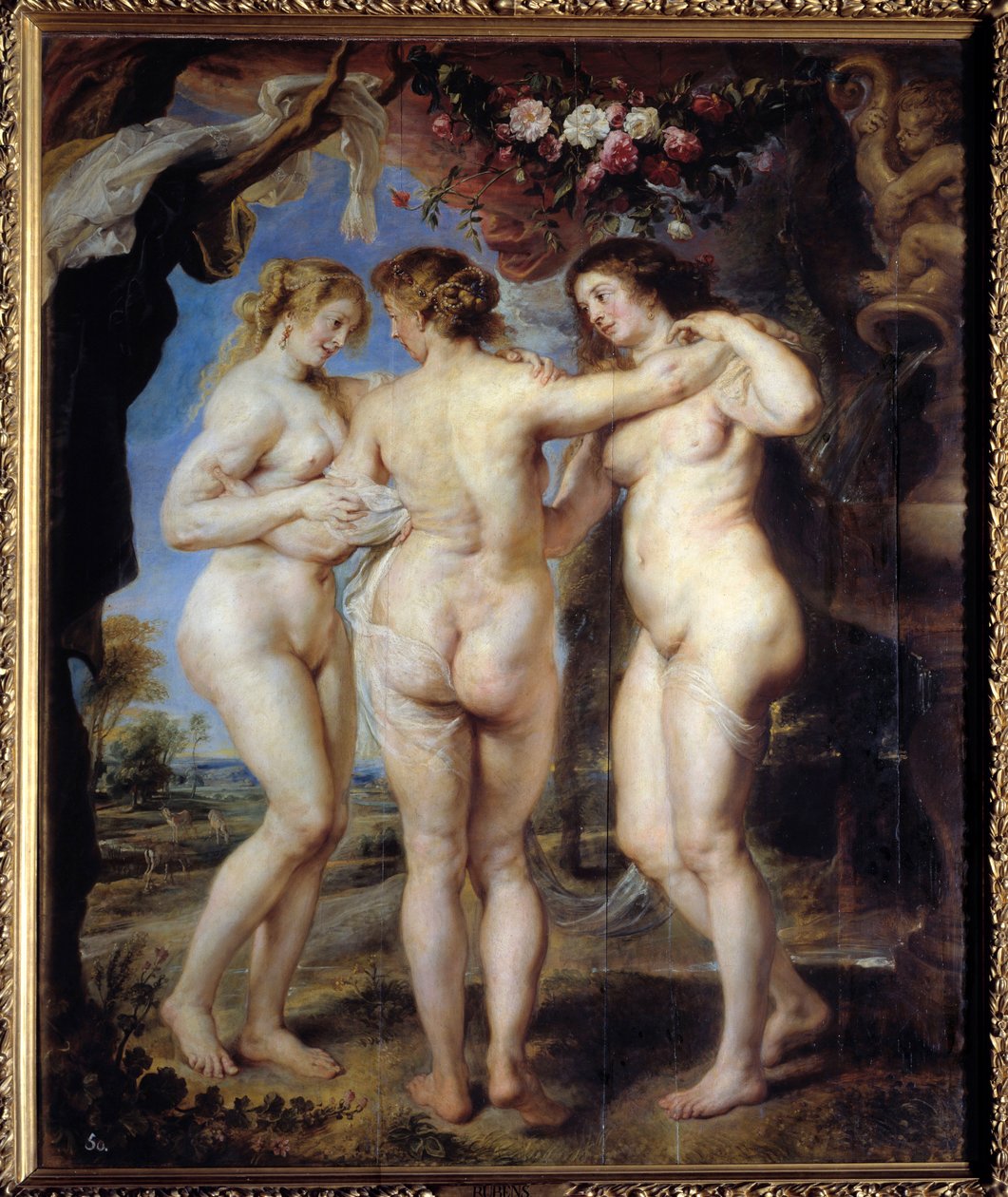 Mindhárom kegyelem. Pierre Paul (Pierre-Paul) Rubens (vagy Peter Paul vagy Petrus Paulus) festménye (1577-1640) alkotó: Peter Paul Rubens