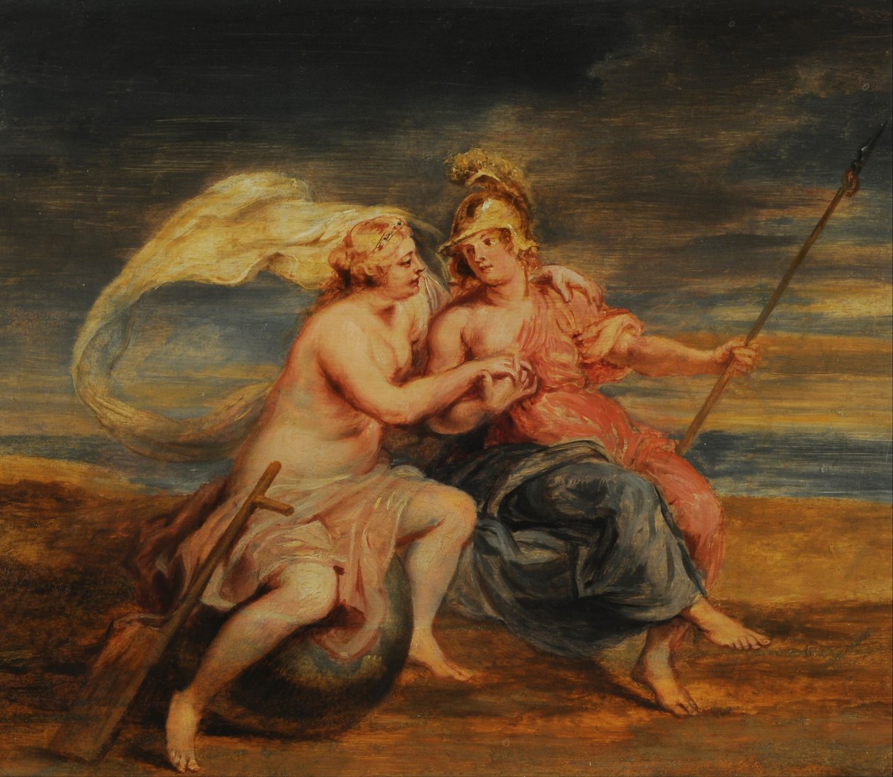 A szerencse és az erény allegóriája (olaj, tábla) alkotó: Peter Paul Rubens