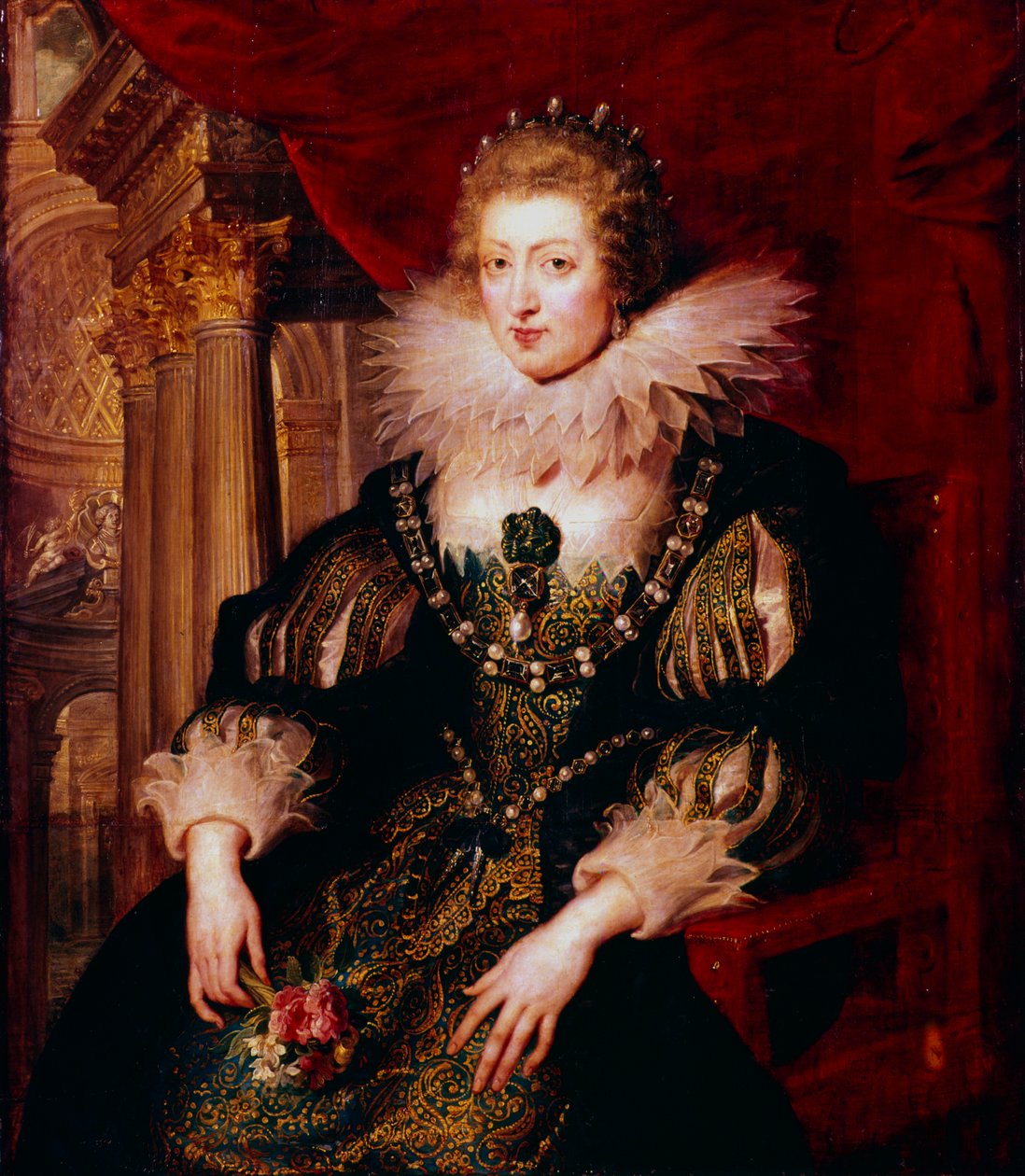 Ausztriai Anna, Franciaország királynéja, 17. század. alkotó: Peter Paul Rubens