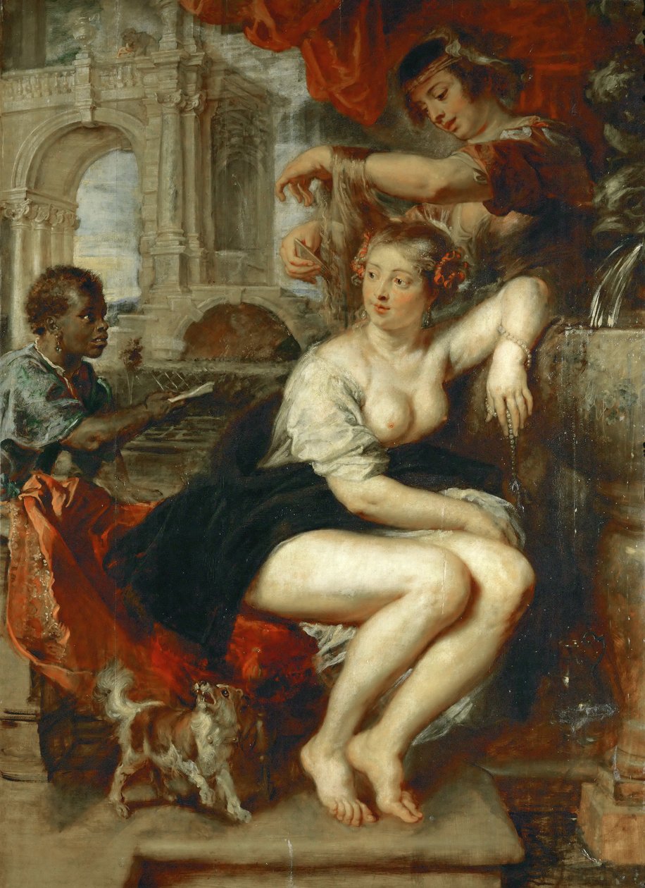Bathsheba at Her Bath, c. 1635. alkotó: Peter Paul Rubens