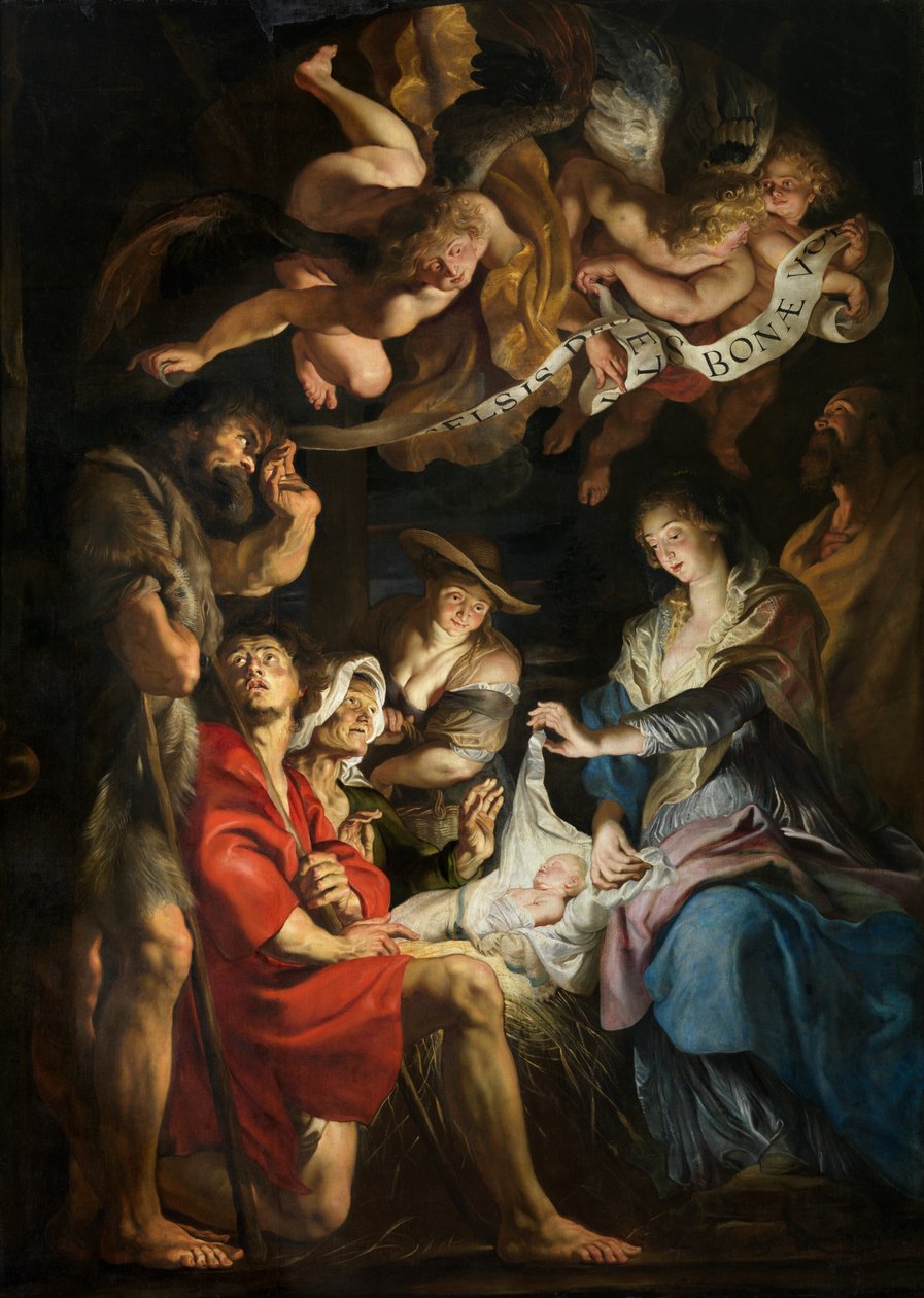 Krisztus születése, a Pásztorok imádása alkotó: Peter Paul Rubens