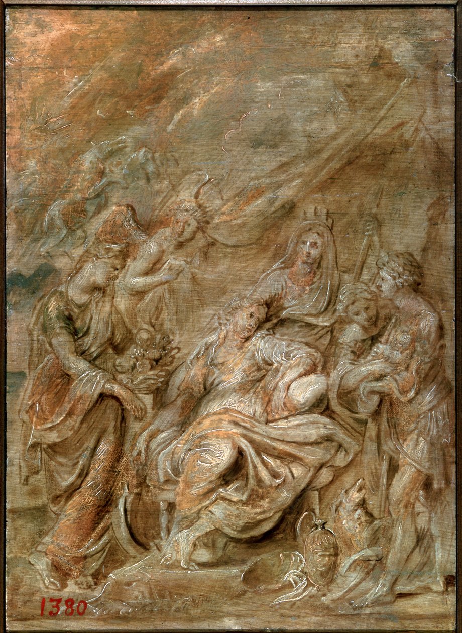 A Dauphin születése, XIII. Lajos, 1622. alkotó: Peter Paul Rubens