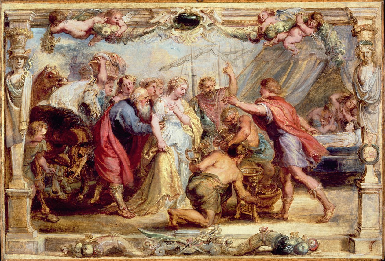 Briseis visszaadva Akhilleusznak, 16301631 alkotó: Peter Paul Rubens