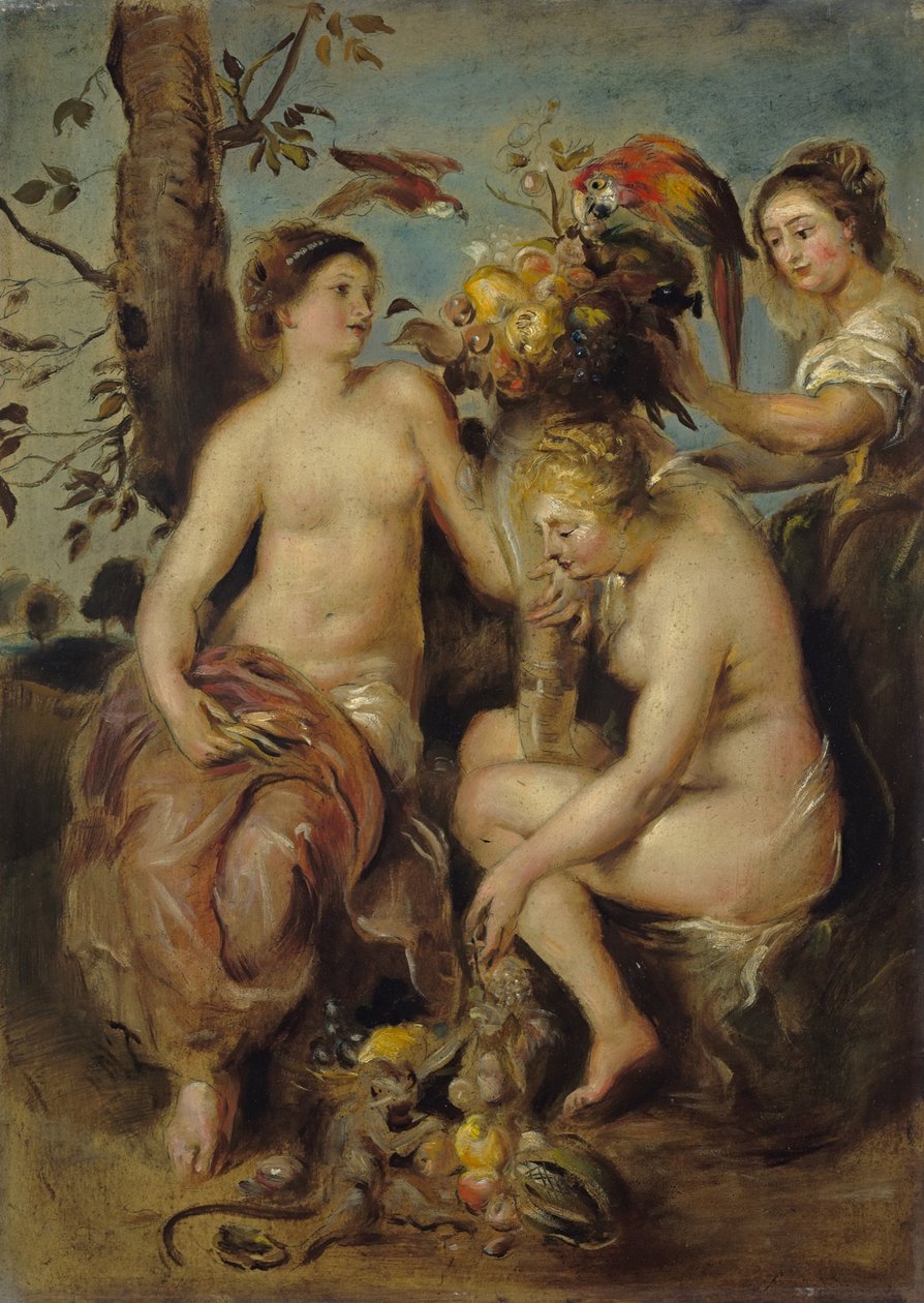 Ceres és a nimfák, másolat Rubens madridi festménye után alkotó: Peter Paul Rubens