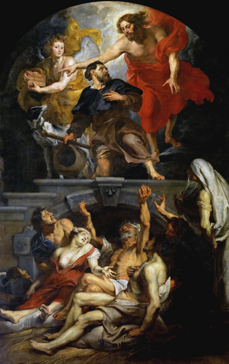 Krisztus kinevezi Szent Rókust a pestis áldozatainak védőszentjévé, 1623-1626. alkotó: Peter Paul Rubens