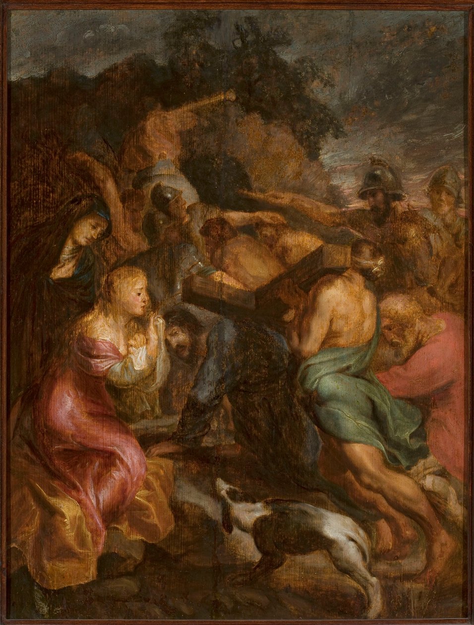 A kereszt alatt összeeső Krisztus alkotó: Peter Paul Rubens