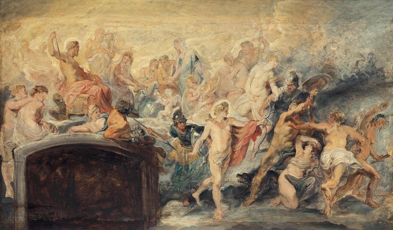 Az istenek tanácsa (Vázlat a Medici-ciklushoz) alkotó: Peter Paul Rubens