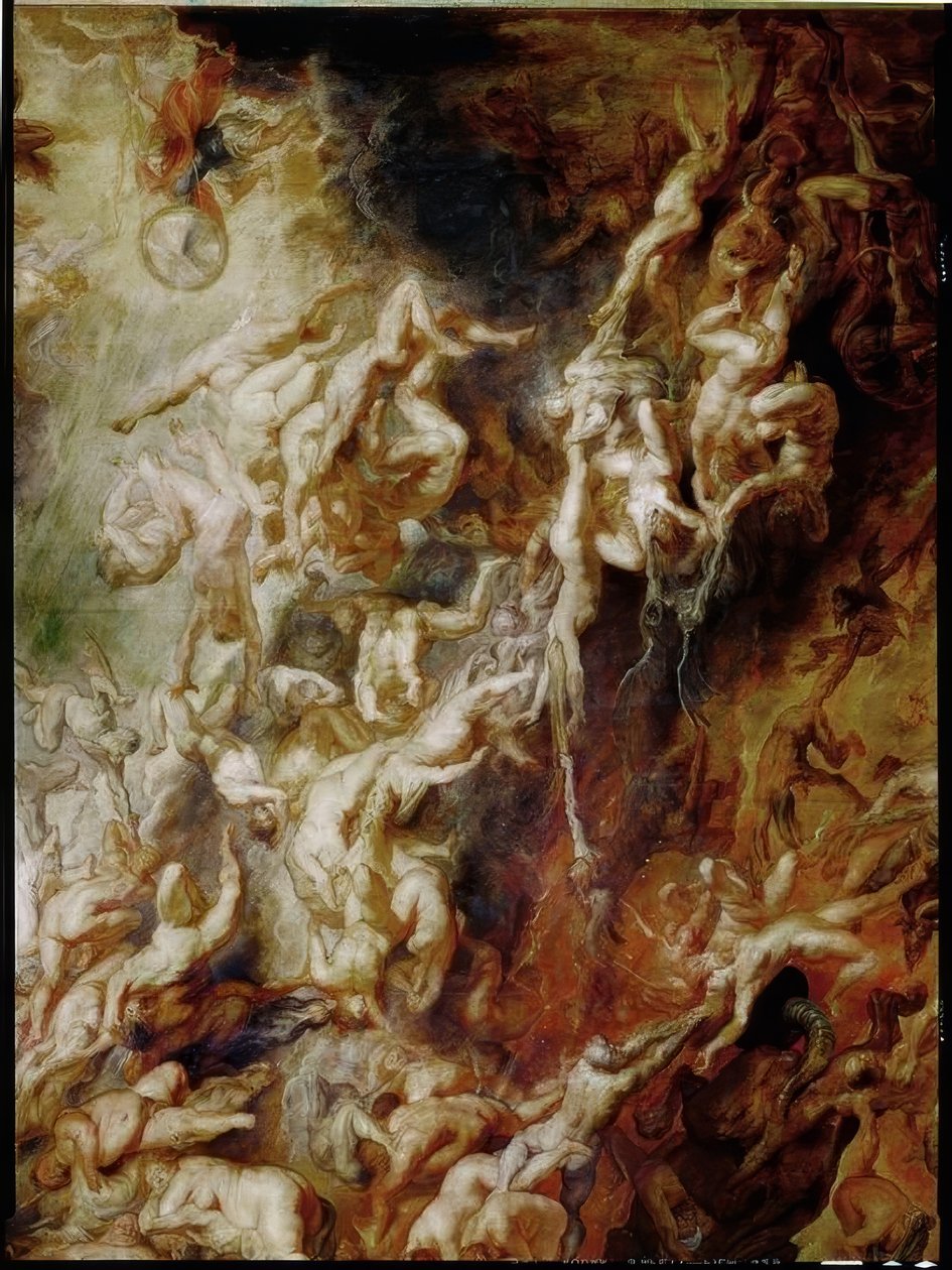 Az elkárhozottak pokolba esése alkotó: Peter Paul Rubens