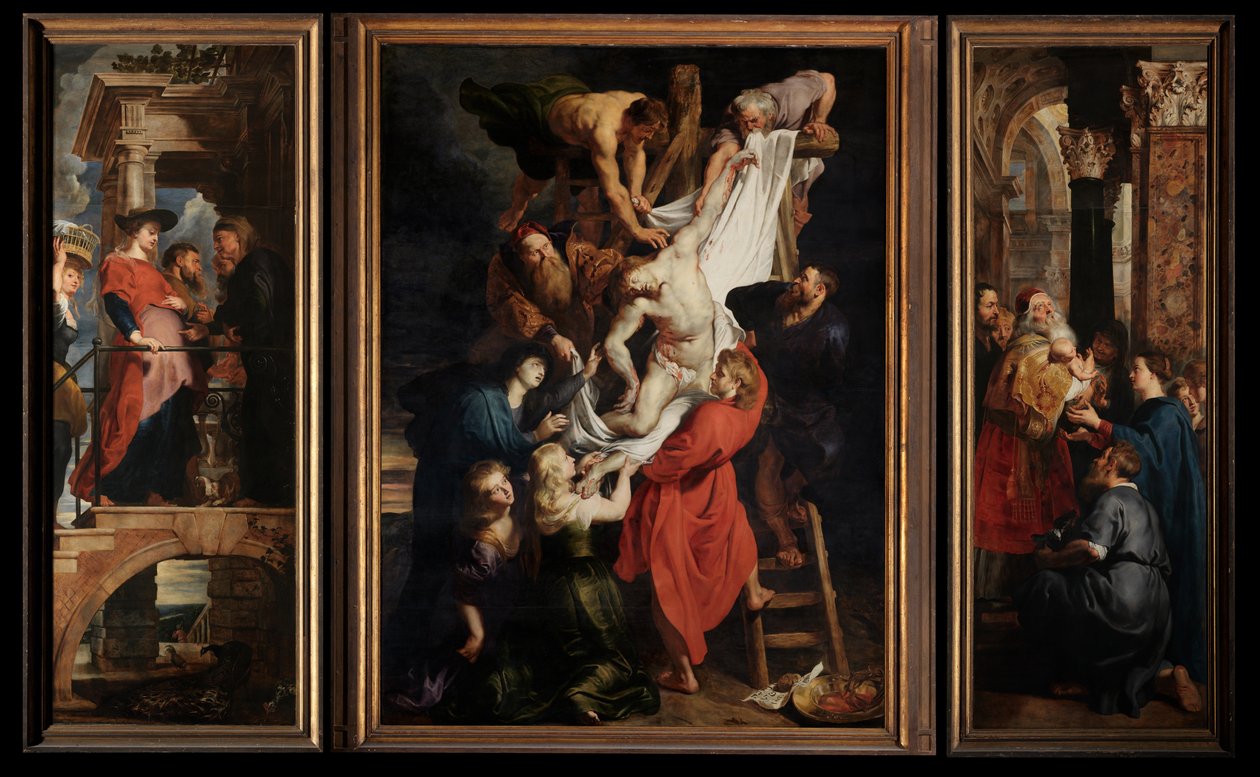 Leszállás a keresztről, 1612-1414 körül (olaj a táblán) alkotó: Peter Paul Rubens