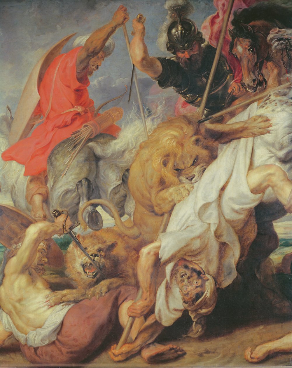 Részlet az Oroszlánvadászatból, 1621 olaj, vászon lásd 203326 és 196202 alkotó: Peter Paul Rubens