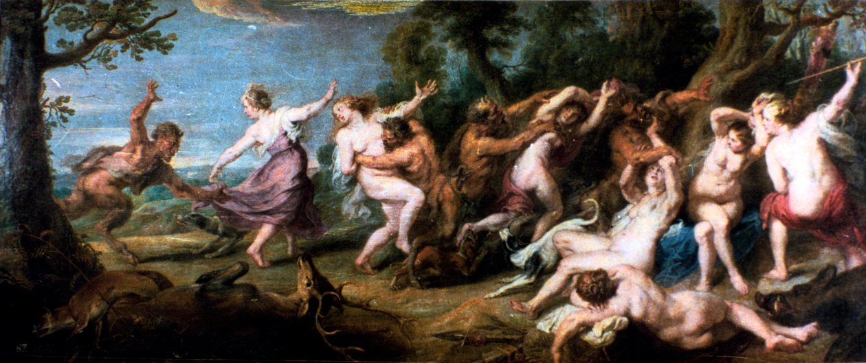 Diana és nimfái meglepték a faunok, 1638-1640 alkotó: Peter Paul Rubens