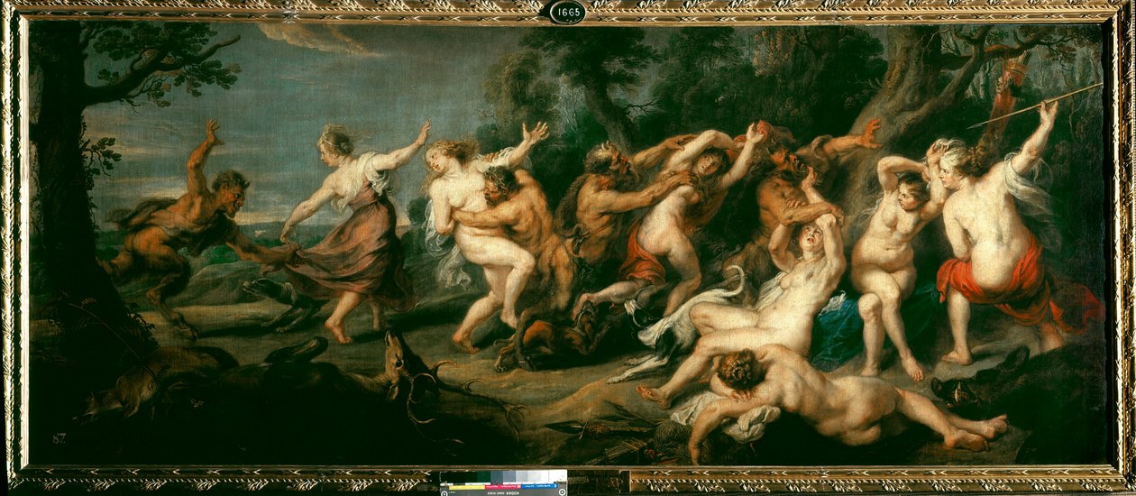 Peter Paul (Pierre-Paul) Rubens (vagy Peter Paul vagy Petrus Paulus) festménye, Diana és a nimfák meglepte az állatvilág (1577-1640) alkotó: Peter Paul Rubens