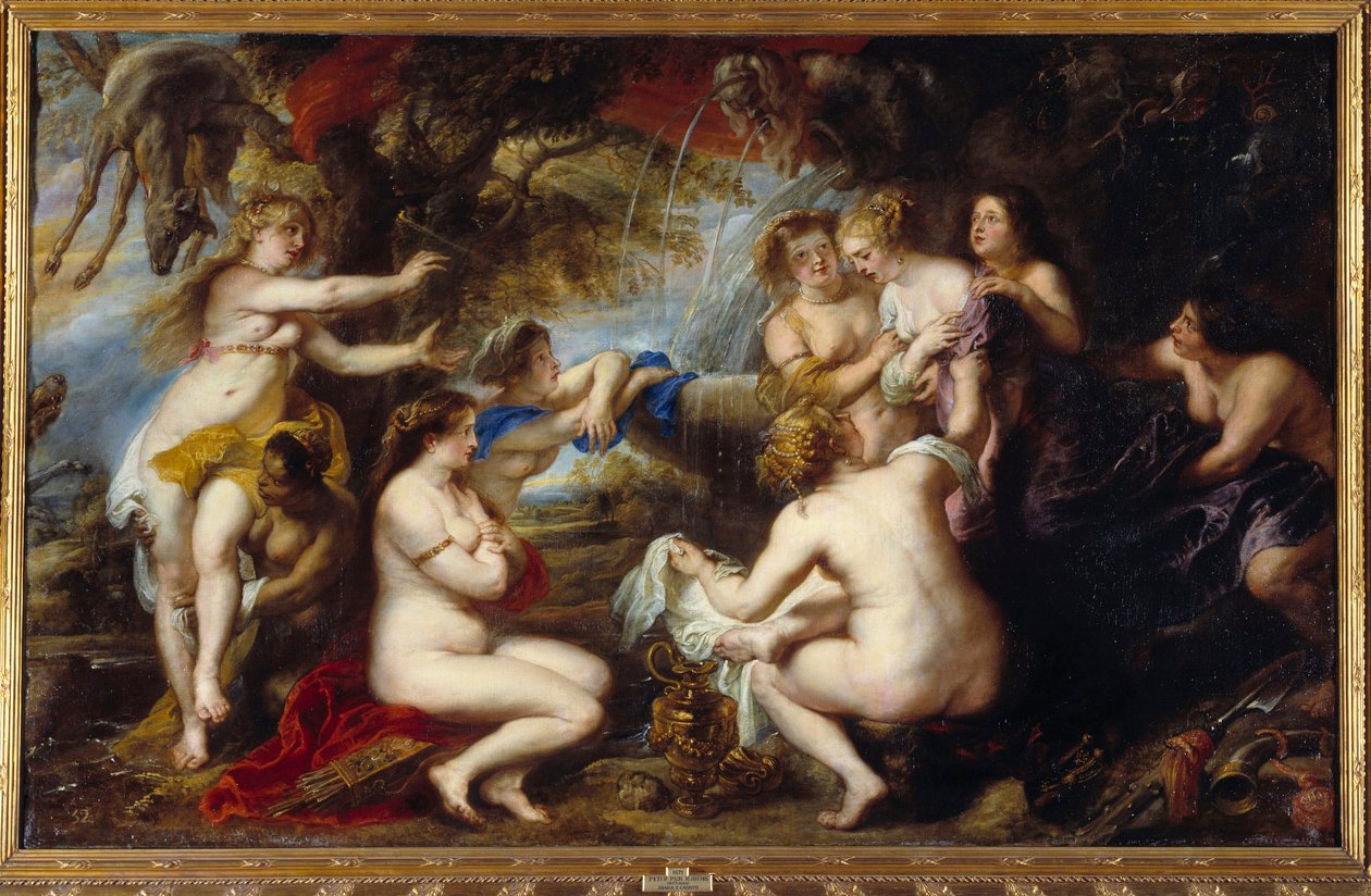Diane és Callisto nimfa Diane meglepi Zeusz terhes kallisztó nimfáját. A nimfa eltitkolja terhességét. Pierre Paul (Pierre-Paul) Rubens (vagy Peter Paul vagy Petrus Paulus) festménye (1577-1640) 17. század V. 2,02x3,23 m Madrid, Prado Múzeum alkotó: Peter Paul Rubens