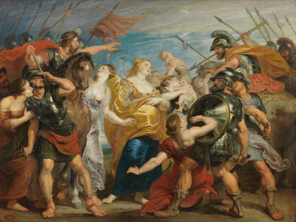 A rómaiak és a sabinok közötti megbékélés alkotó: Peter Paul Rubens