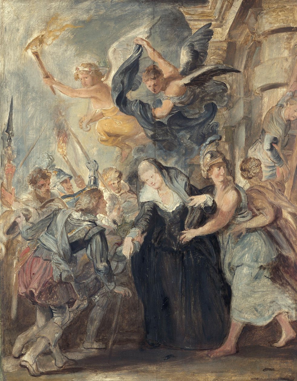 A blois-i menekülés (vázlat a Medici-ciklushoz) alkotó: Peter Paul Rubens
