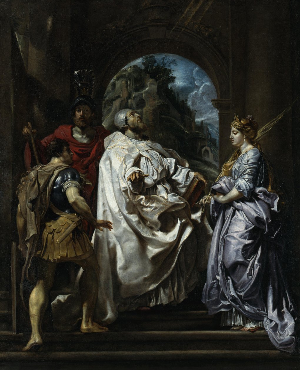 Szent Gergely, Maurus, Papianus és Domitilla alkotó: Peter Paul Rubens