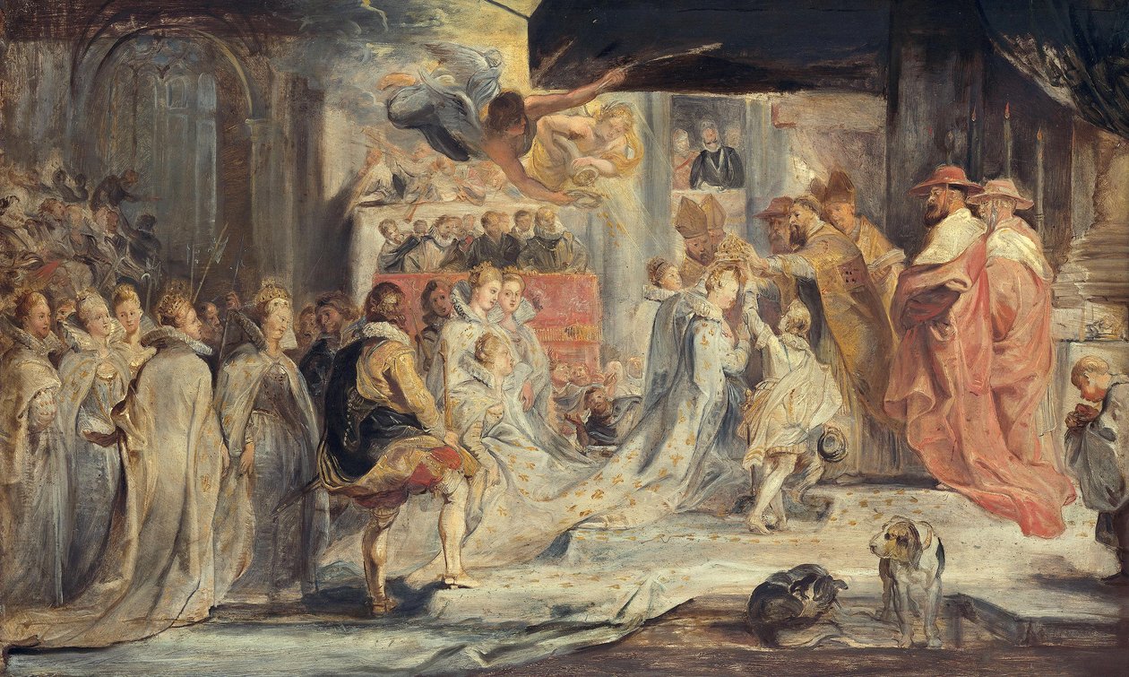 A királynő koronázása (vázlat a Medici-ciklushoz) alkotó: Peter Paul Rubens