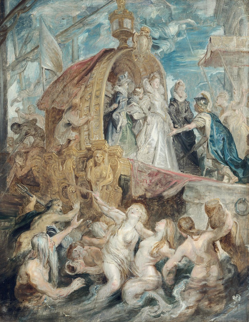 A partraszállás Marseille-ben (vázlat a Medici-ciklushoz) alkotó: Peter Paul Rubens