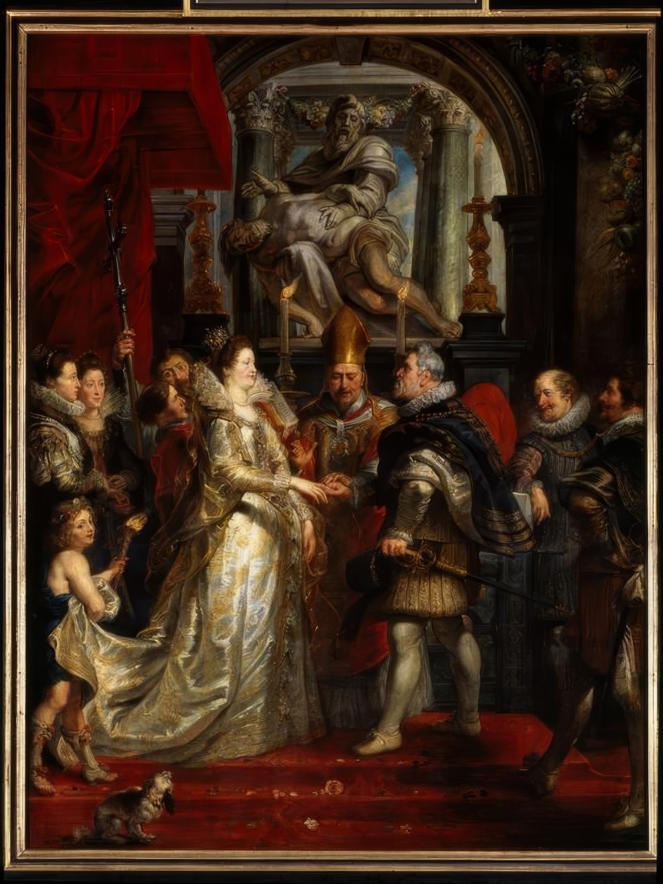 Medici Mária hercegnő házassága IV. Henrik királlyal per procurationem alkotó: Peter Paul Rubens