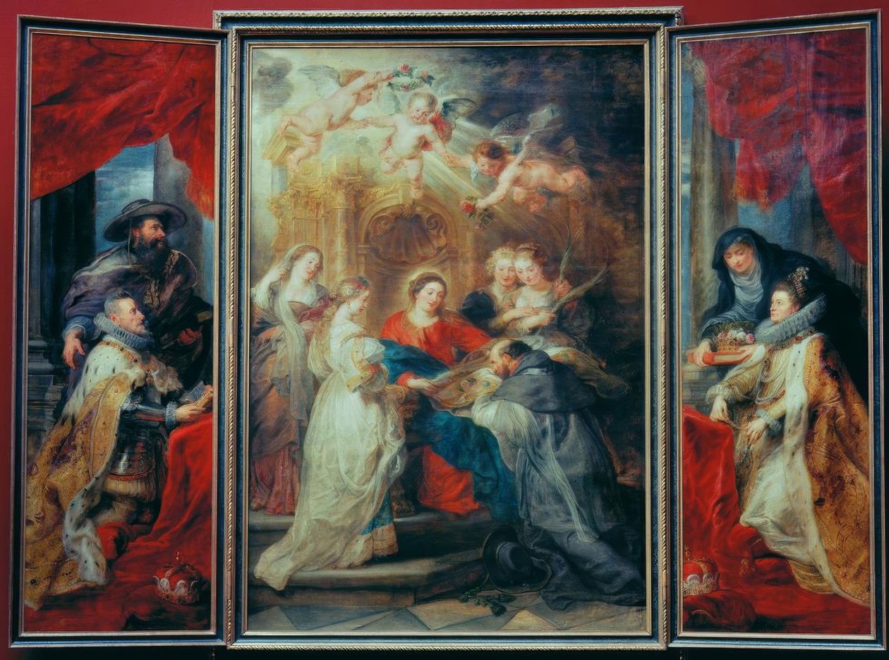 Utca. Szűz megjelenik St. Ildefonso alkotó: Peter Paul Rubens