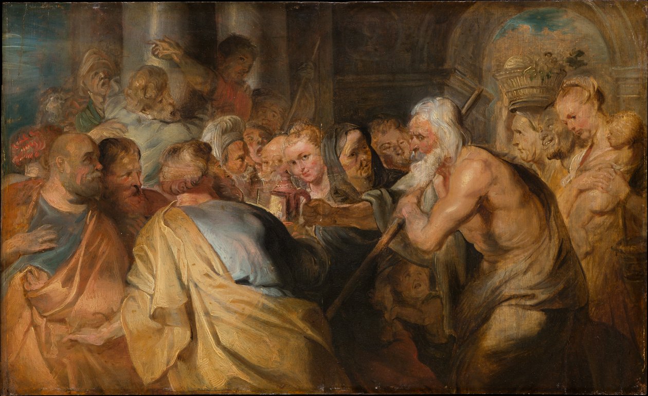 Diogenész becsületes embert keres alkotó: Peter Paul Rubens