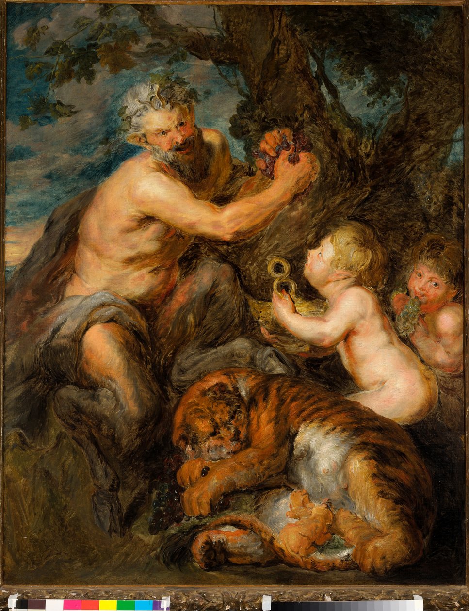 Bacchus oktatása, 1630-40 körül (olaj, vászon) alkotó: Peter Paul Rubens