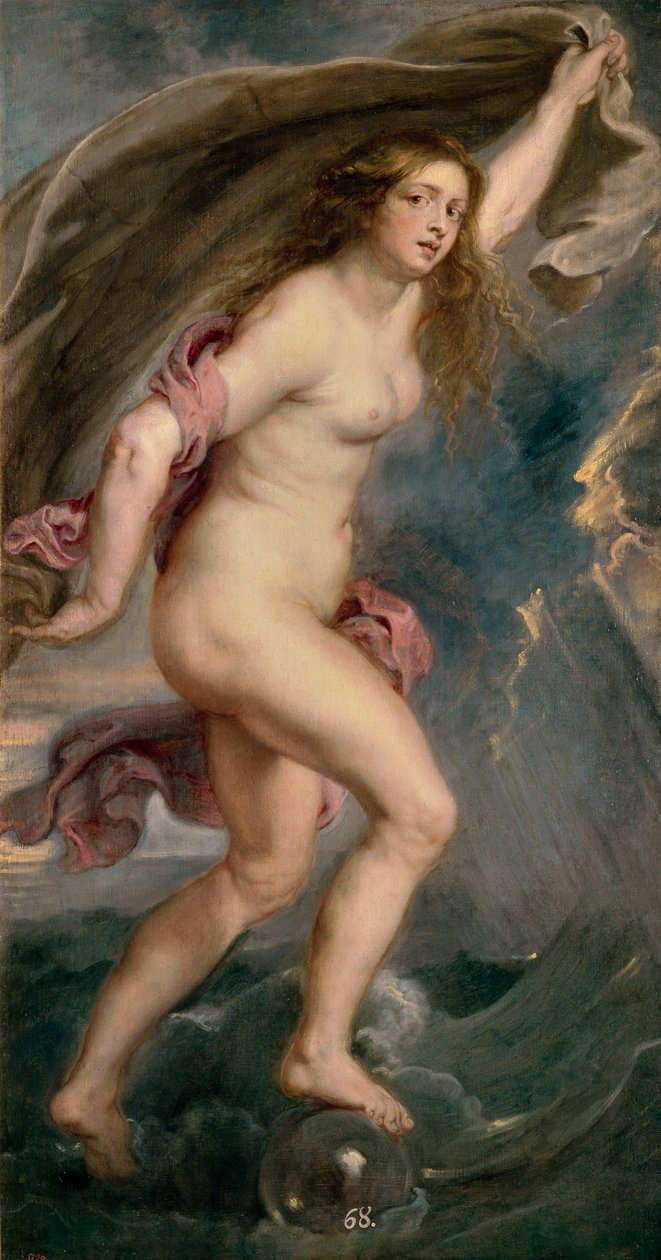 Fortune - Rubens, Pieter Paul (1577-1640) - 1636-1638 - Olaj, vászon - 182,3x101 - Museo del Prado, Madrid alkotó: Peter Paul Rubens