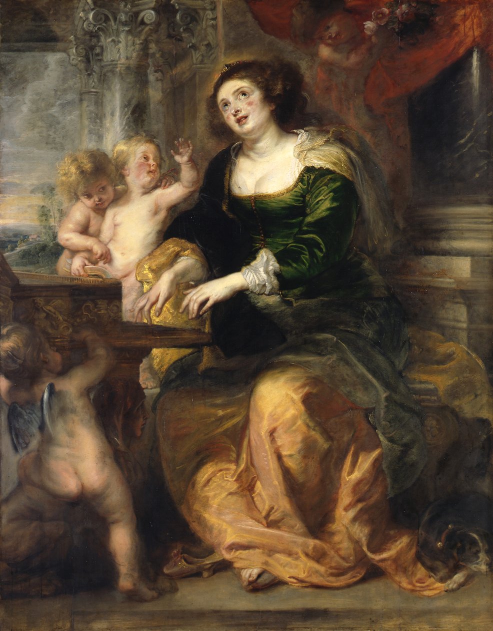 Német: Die Heilige Cäcilie Szent Cecília, aki a szűzlányt játssza. alkotó: Peter Paul Rubens