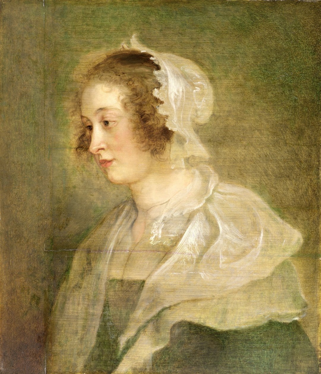 Egy fiatal nő vezetője (panel) alkotó: Peter Paul Rubens